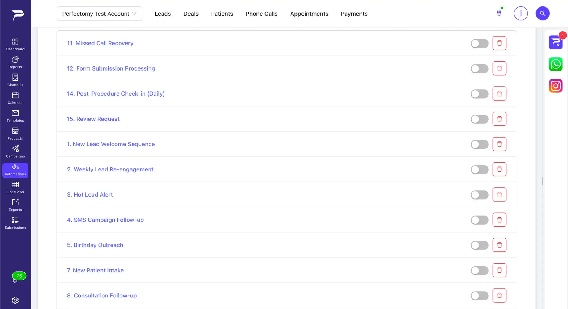 Automations clean