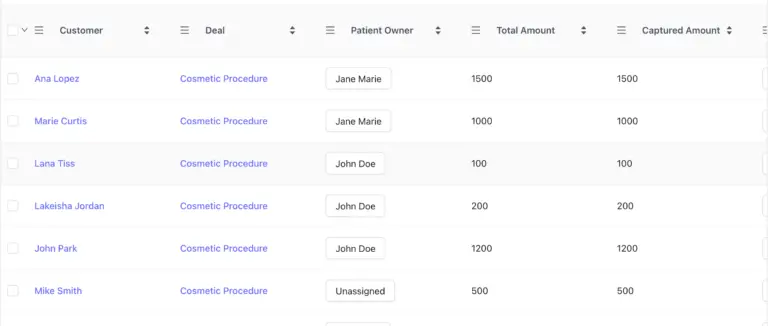 Payments List